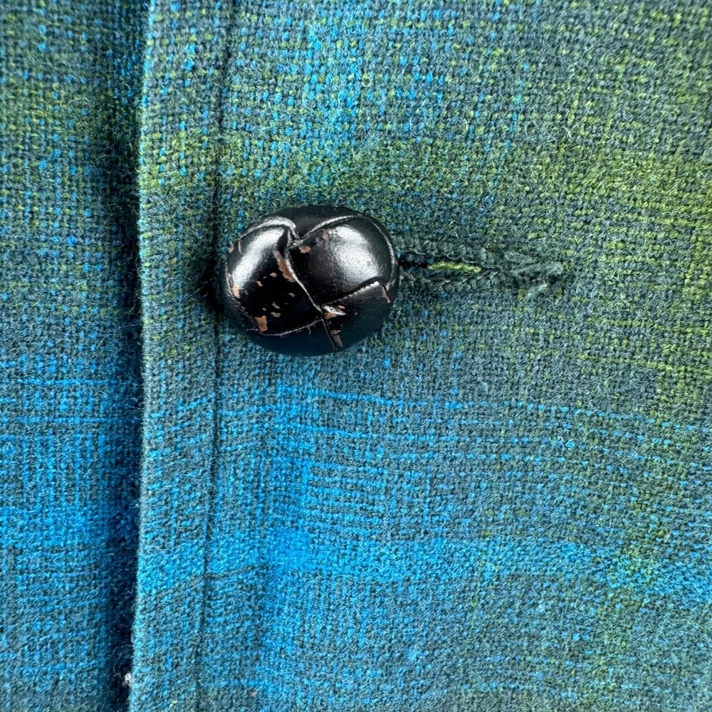 Vintage 60s Pendleton Sport Coat Blazer Mens Medium Shadow Plaid Wool 49er - Picture 6 of 12